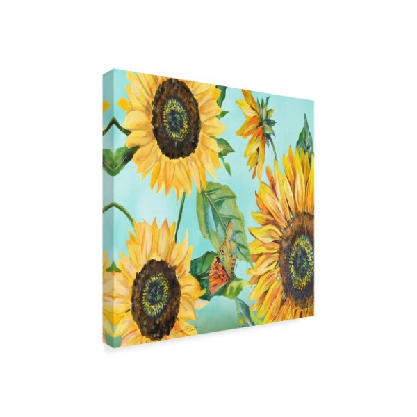 Jean Plout 'Sunflower Garden 1' Canvas Art,24x24